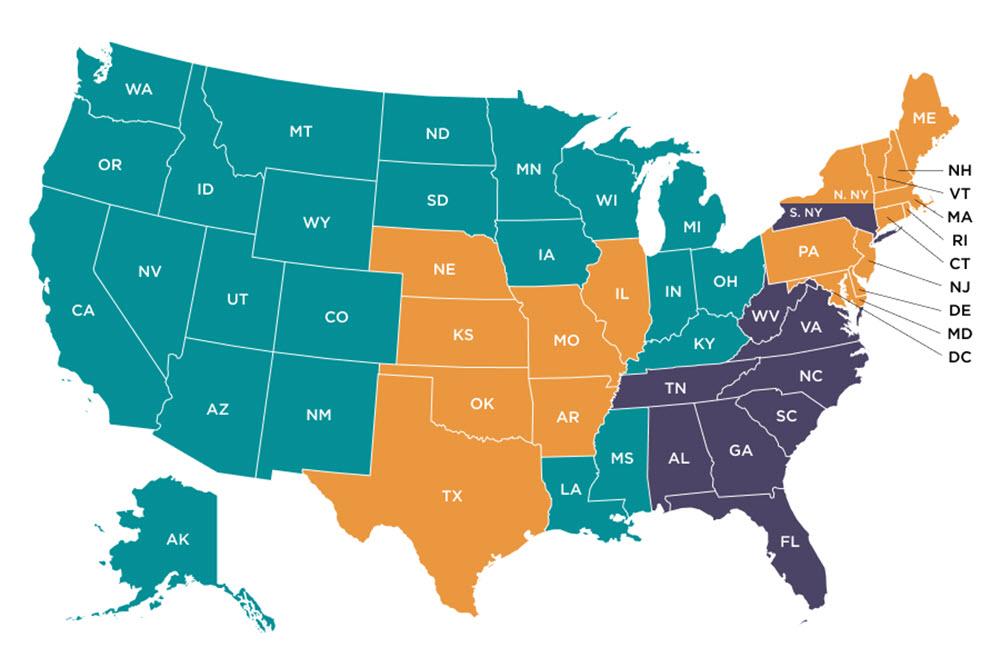 Crime-ERISA Office Underwriters map