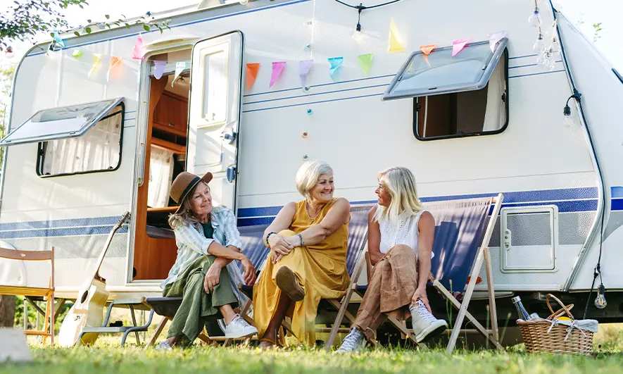 women near RV
