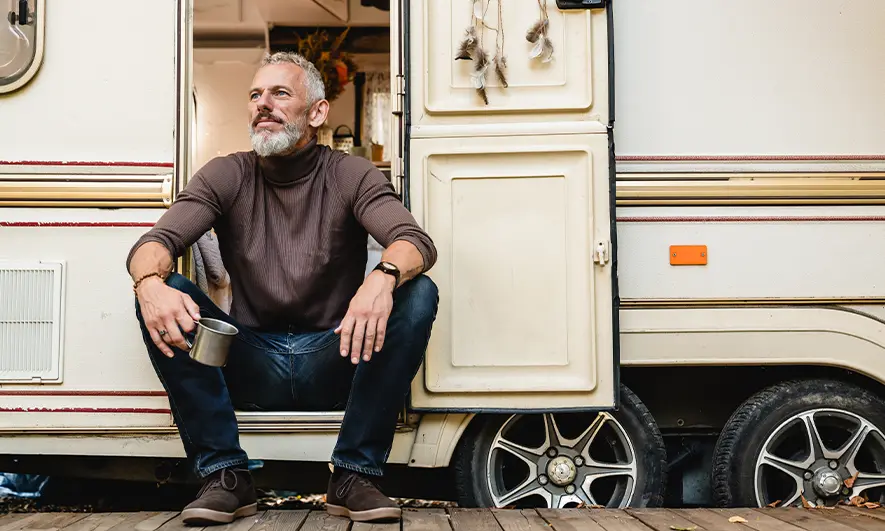 man in RV