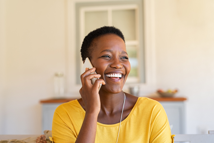 woman on phone