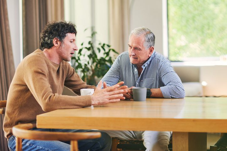 men talking