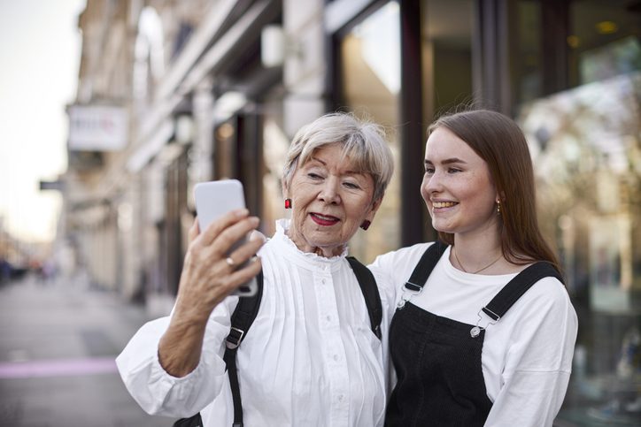 grandmother and granddaughter