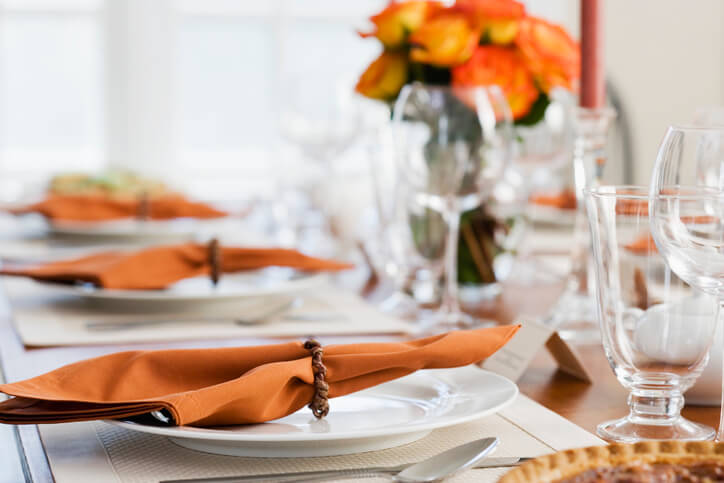A table set for Thanksgiving