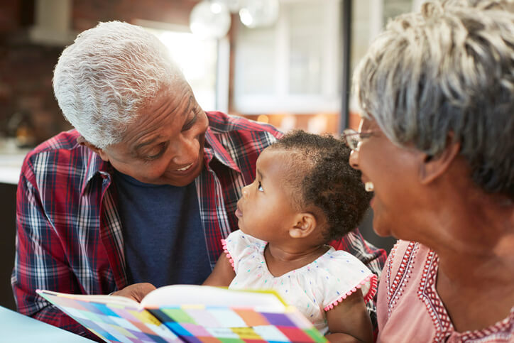 grandparents and granddaughter