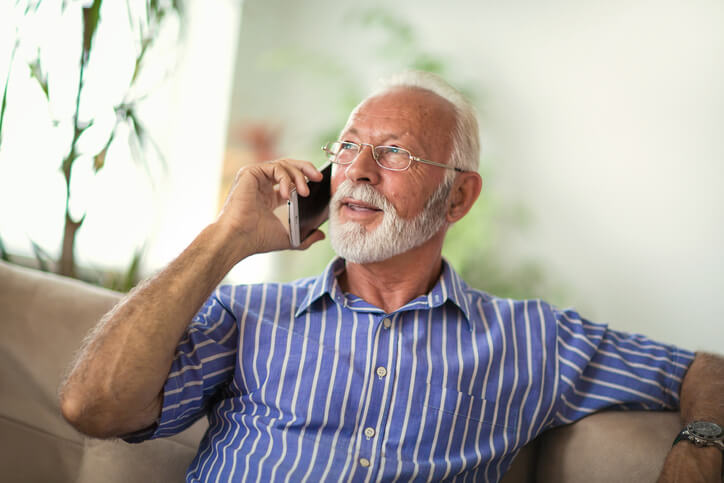 man on phone