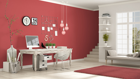freshly painted room
