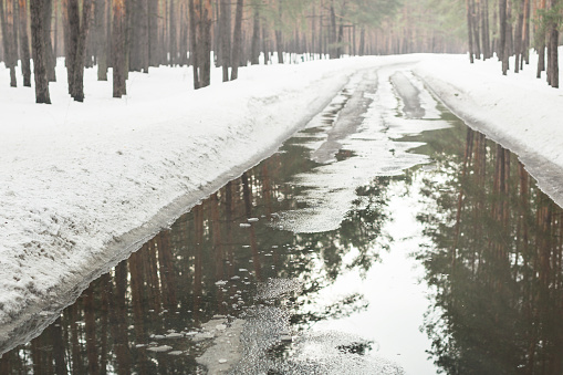 Ice on a road