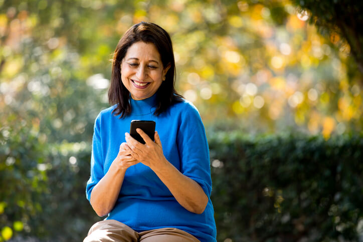 woman on phone