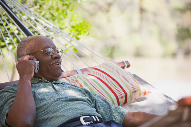man on hammock