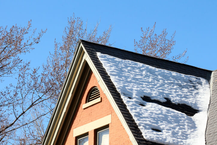 snow on roof