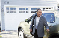 arriving home with an auto insured vehicle