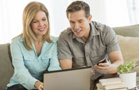 couple purchasing a hazard insurance policy