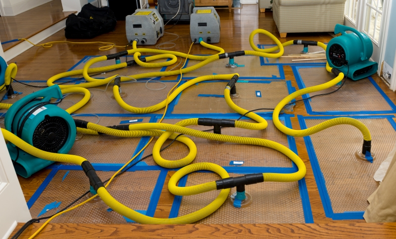Equipment for getting water out of a flooded house