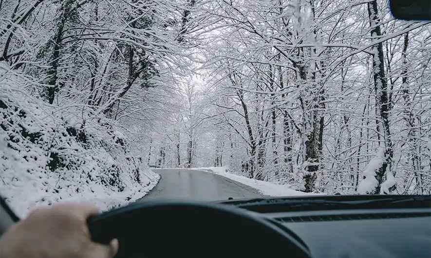 black ice on the roads