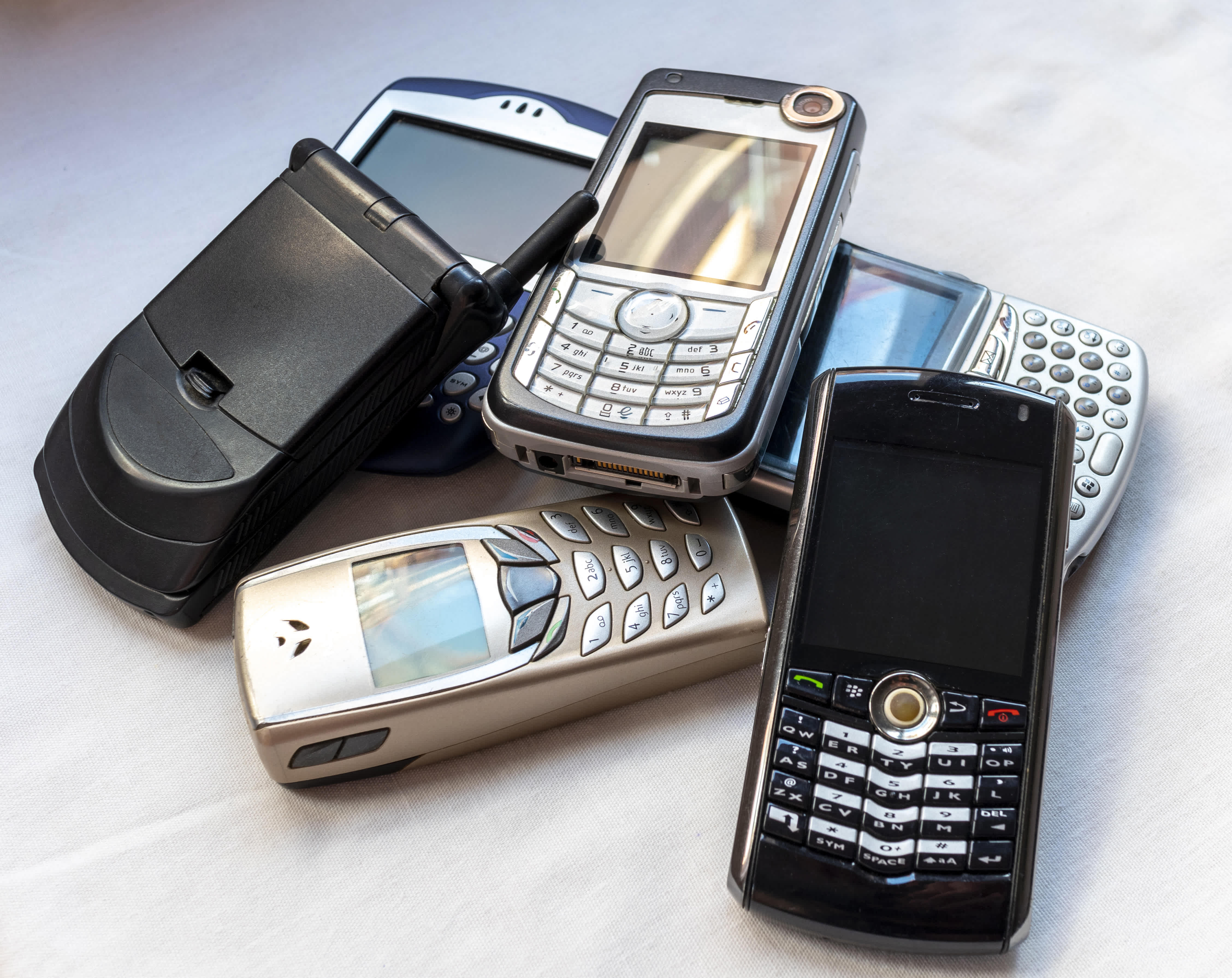 Cell phones from the 90s and aughts