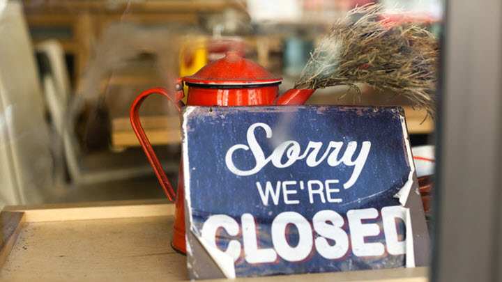 image of closed sign