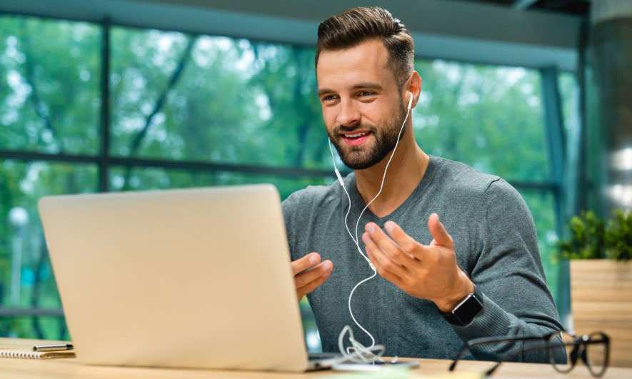Man Uses Time-Saving Tools