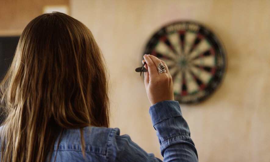 Person playing darts