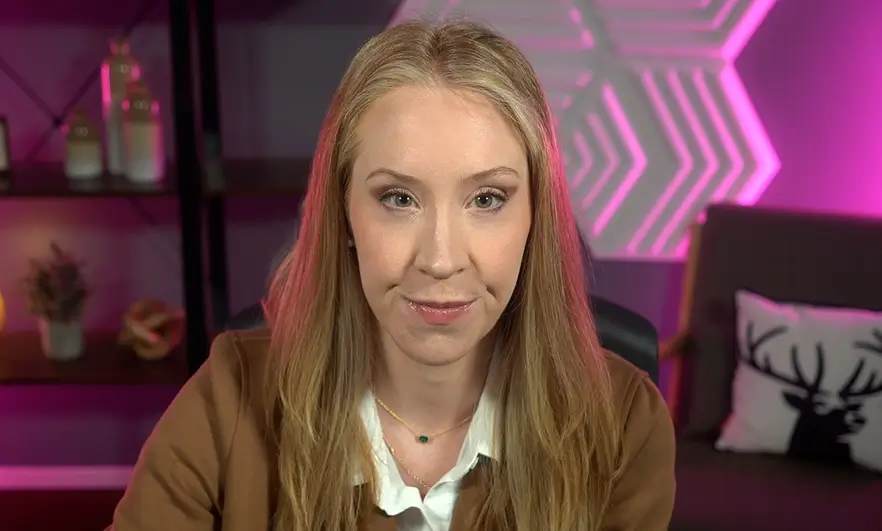 Woman looking straight into the camera