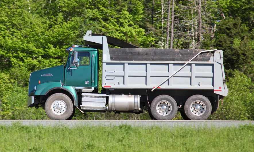 A large hauling truck