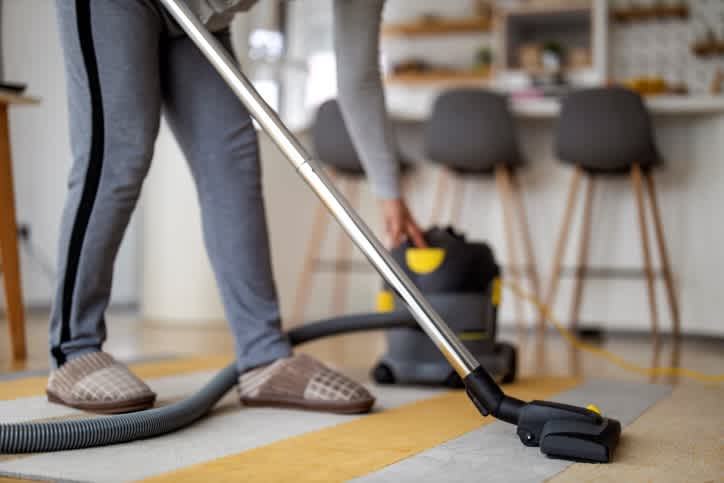 vacuuming