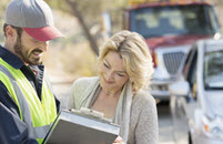 driver happy to be protected by roadside assistance