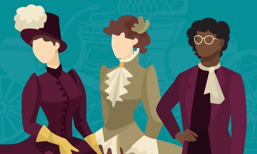 Illustration of three women