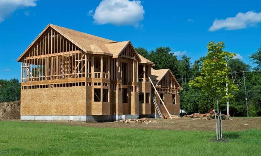 A new home being built