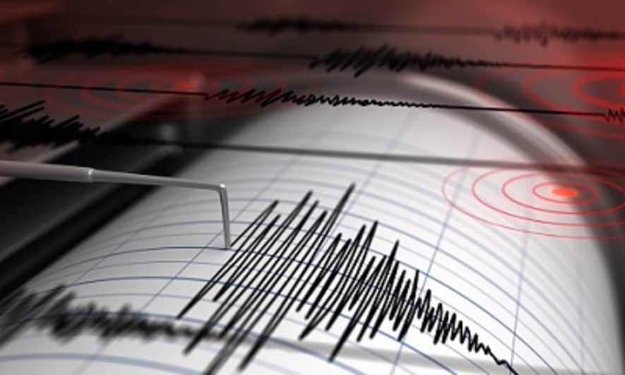A device measuring an earthquake