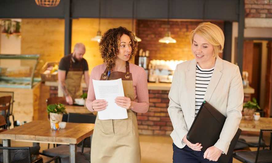 business owner interviewing candidate