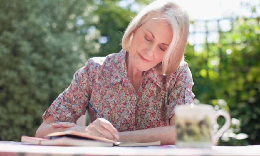 woman journaling
