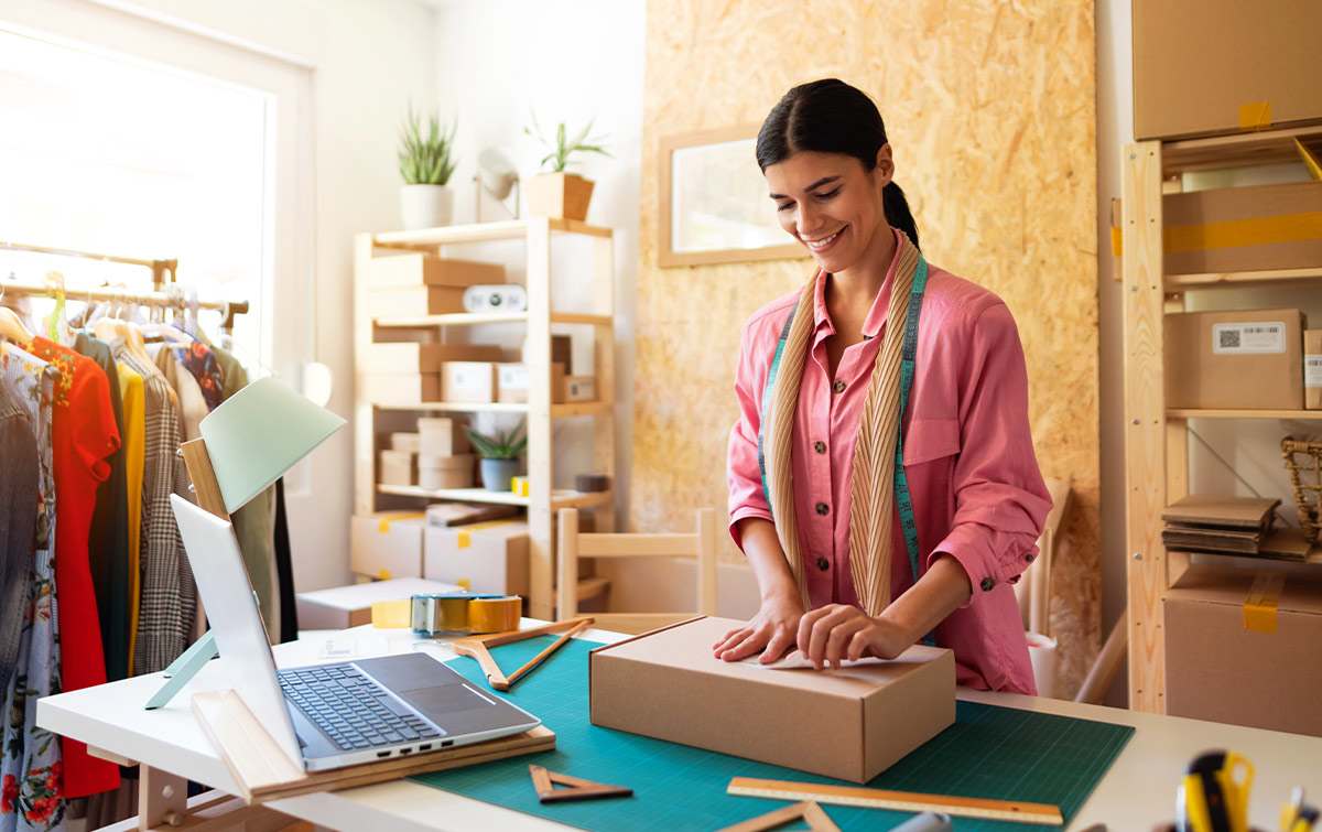 small business owner protected by home based business insurance