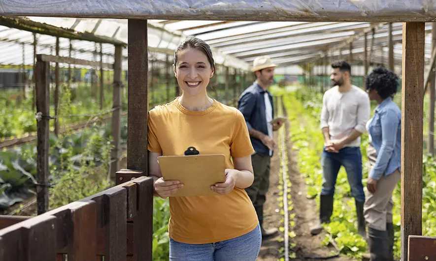 female business owner protected by agricultural consultant insurance