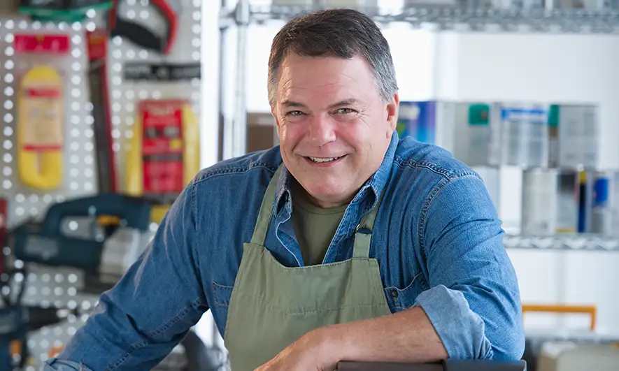 small business owner protected by hardware store insurance