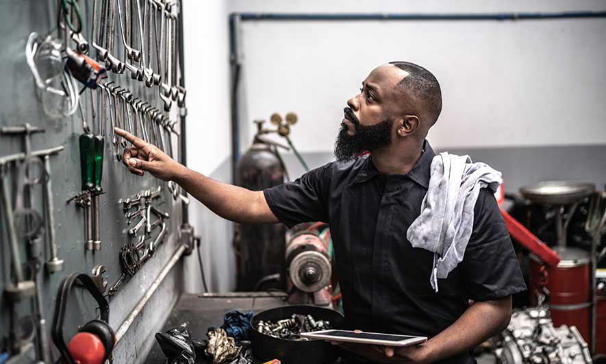 small business owner protected by mechanic insurance