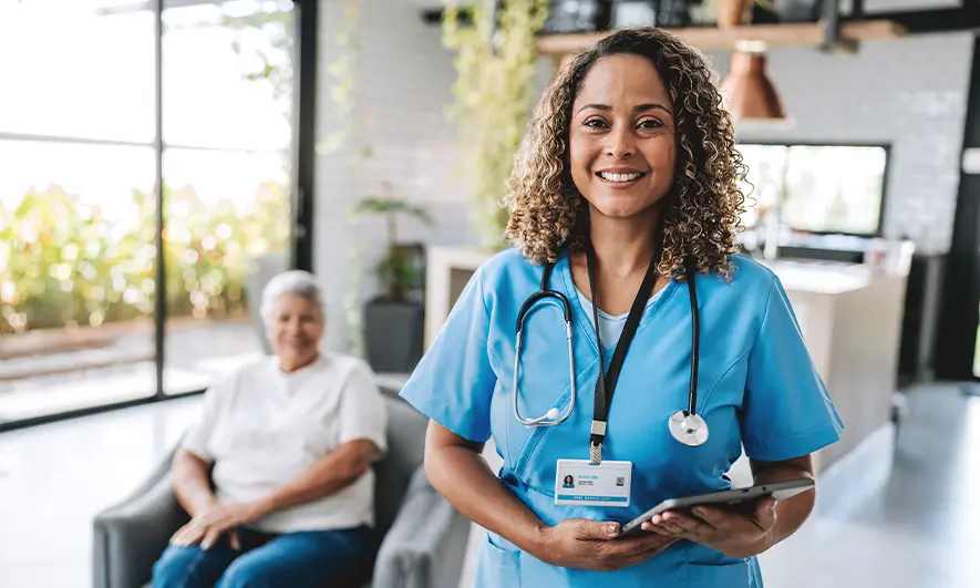 business owner protected by home care insurance