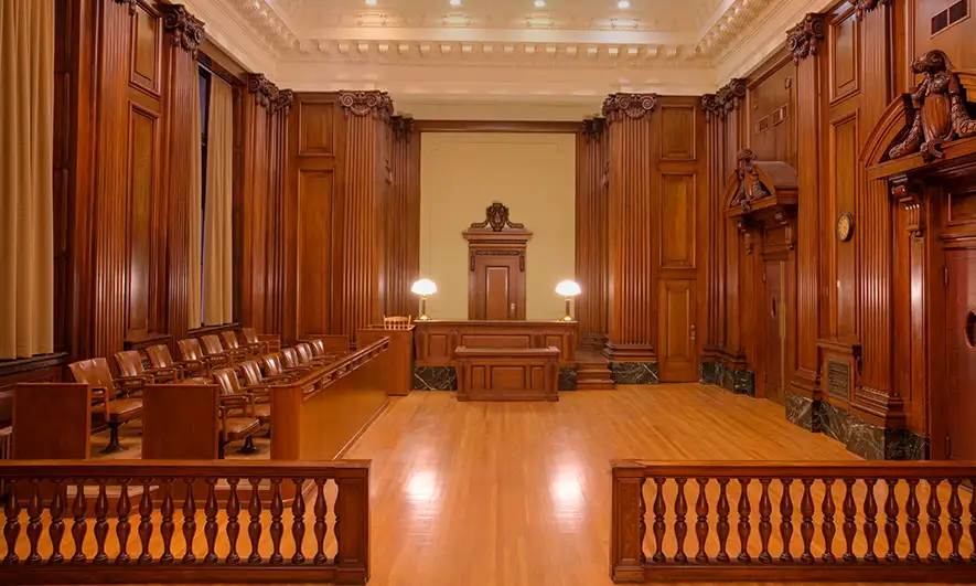 Interior of a courtroom