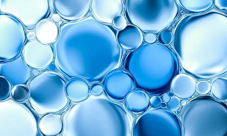 Liquid under a microscope