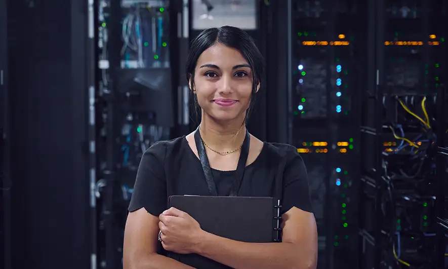 small business owner protected by telecommunications insurance