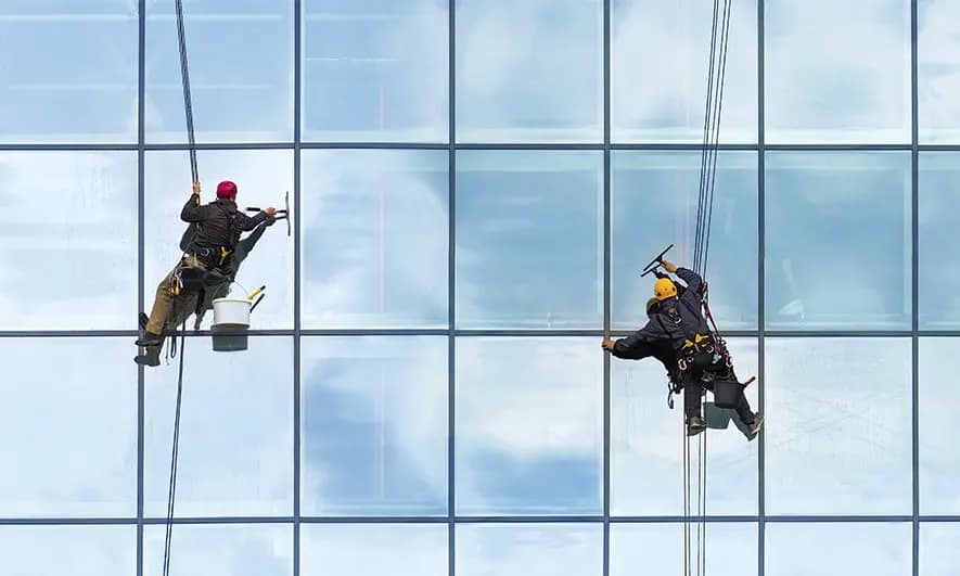 business owners protected by window cleaning insurance