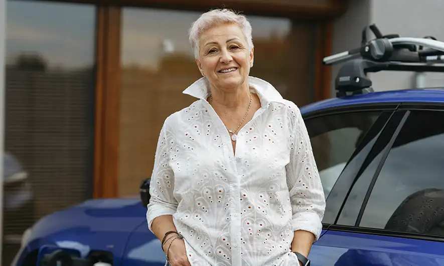 woman protected by having a car insurance deductible