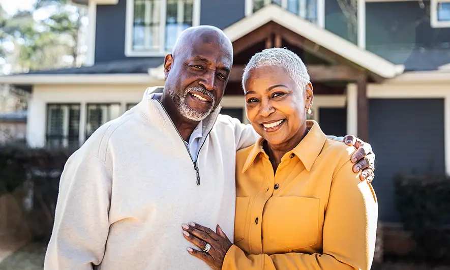 couple happy to get an aarp home insurance quote