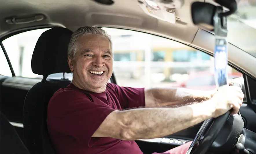 male pleased knowing how to switch car insurance