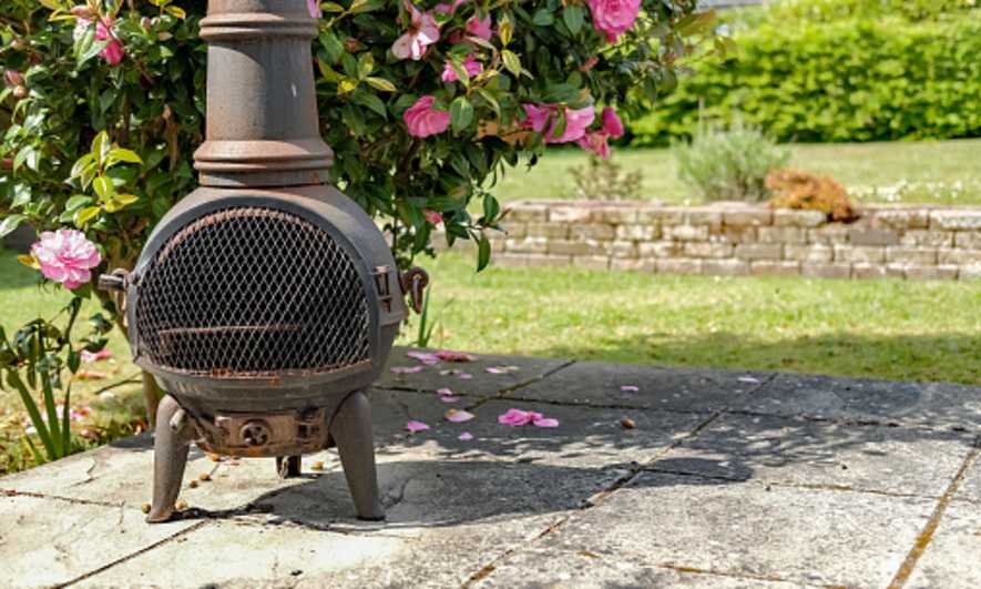 backyard chiminea