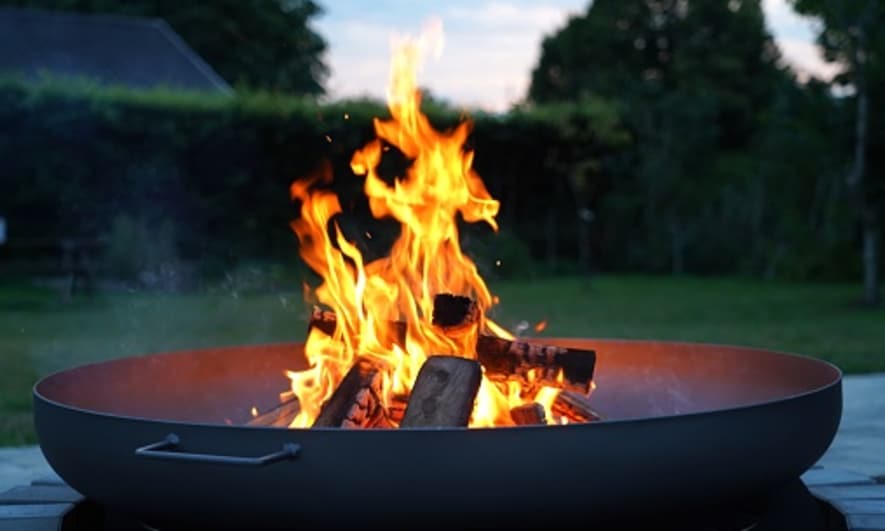 metal pan fire pit