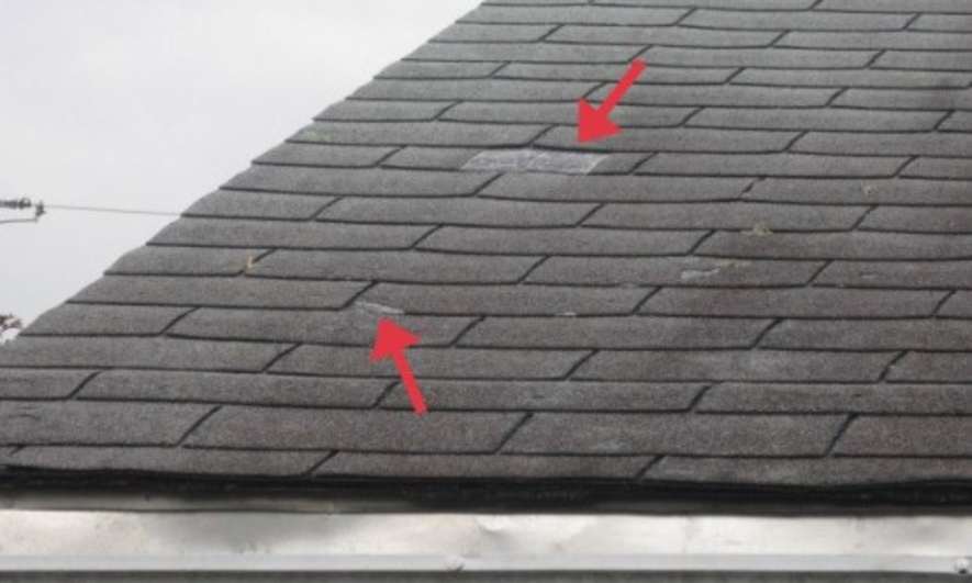Roof shingles that are folded and creased