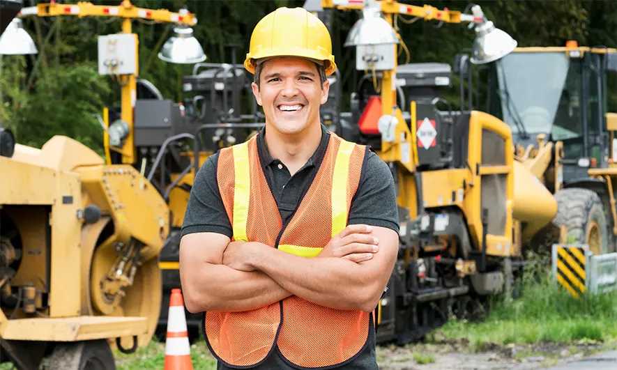 A construction worker on a jobsite