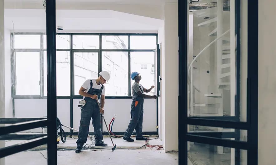 male business owners able to do their jobs after getting door and window installation insurance quote