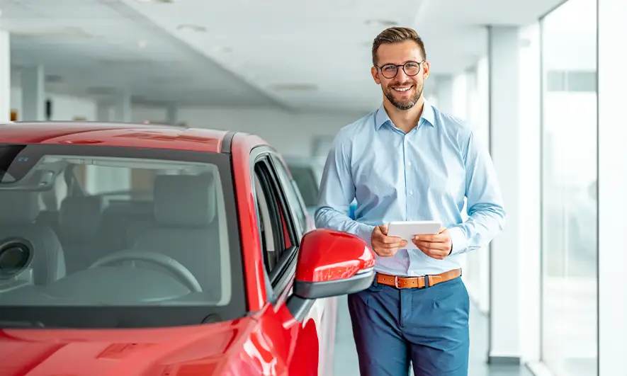 man happy being protected by gap car insurance