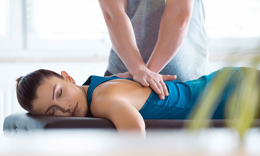 a woman getting a massage